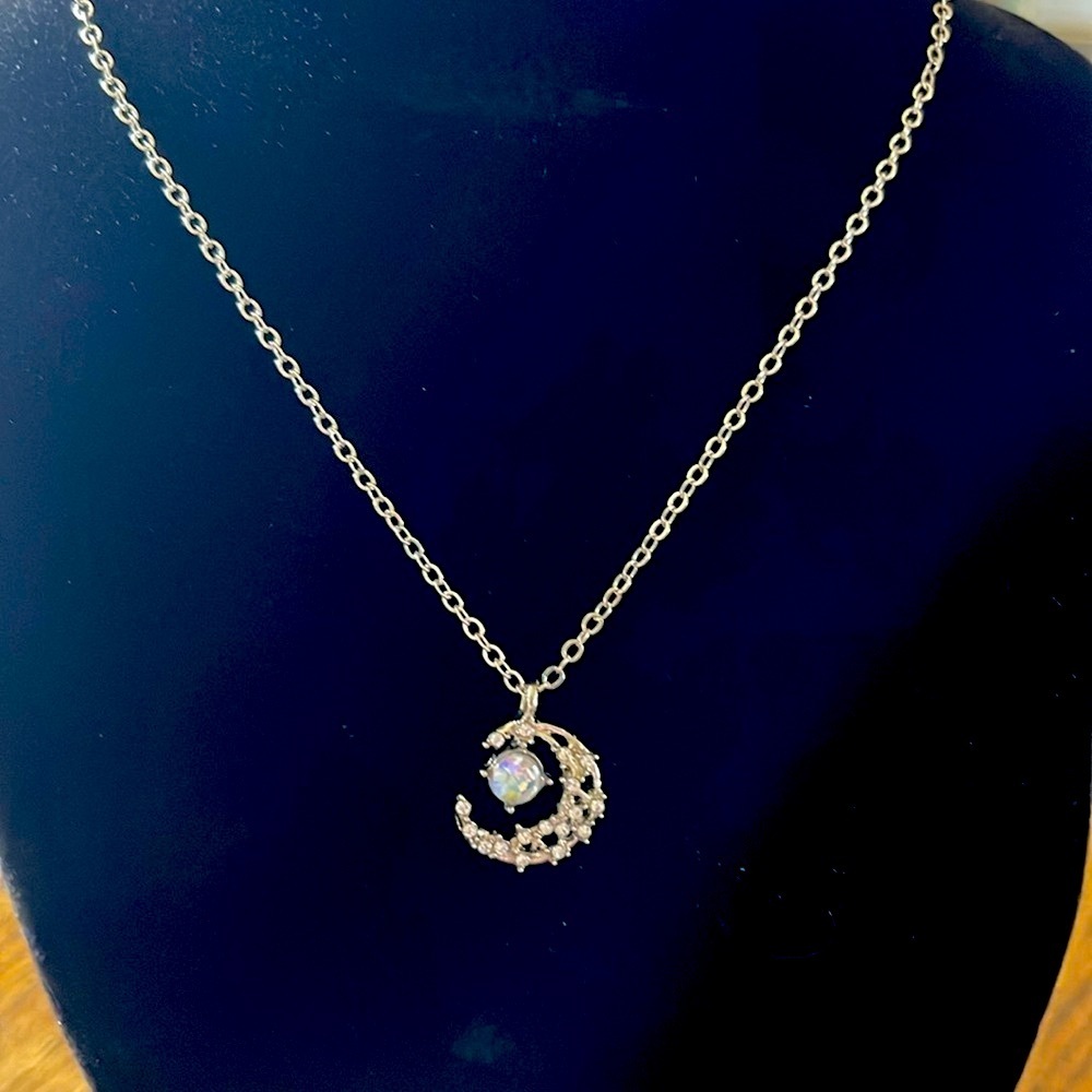 Crescent Moon Pendant Necklace